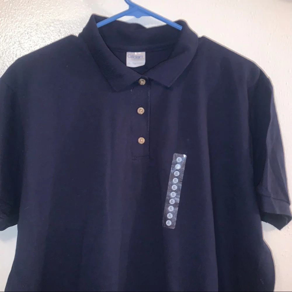 Gildan Blue Ladies XL Polo Shirt - Picture 2 of 5